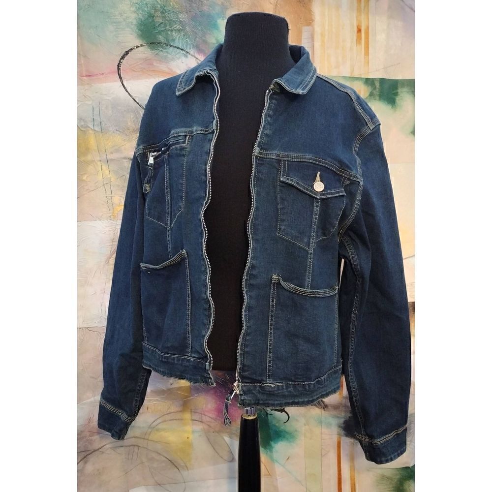 White Birch Stretch Denim Days Jacket Zip Up Jacket Size 3X